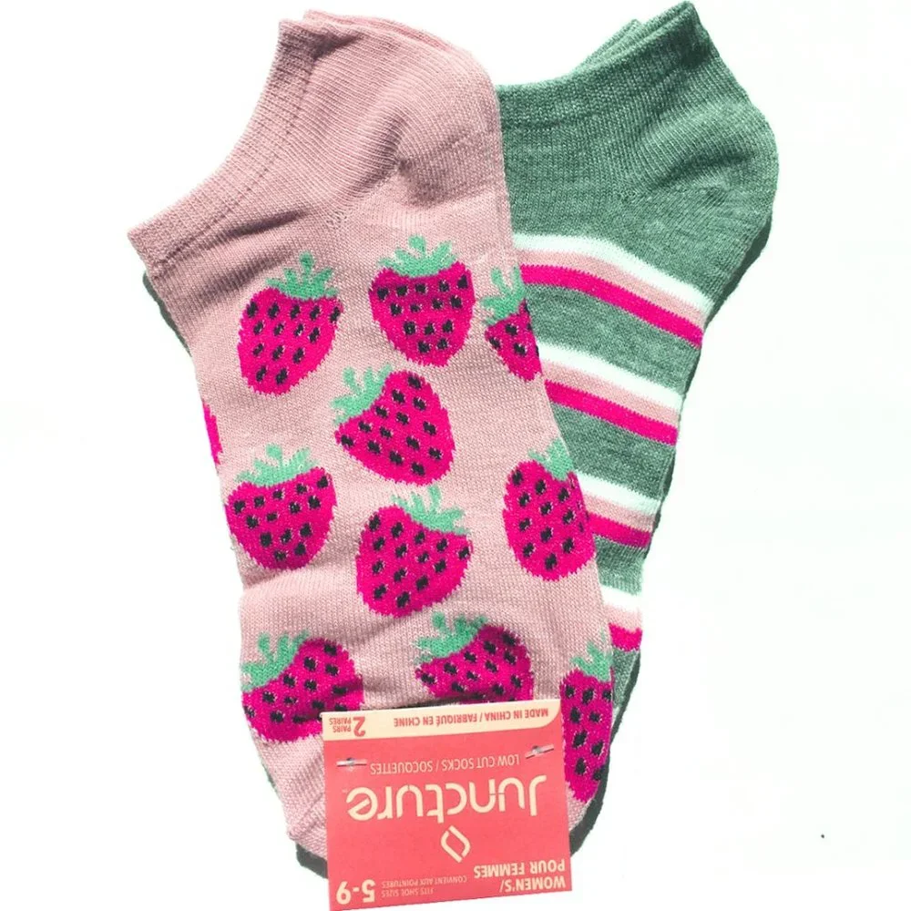Strawberries & Striped Socks